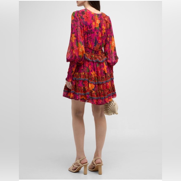 Farm Rio Tropical Tapestry Pink Mini Dress - Picture 12 of 16